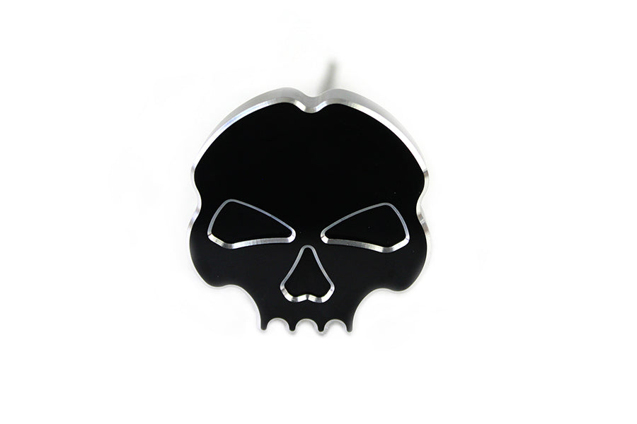 Black skull oil tank dipstick for Harley FLT