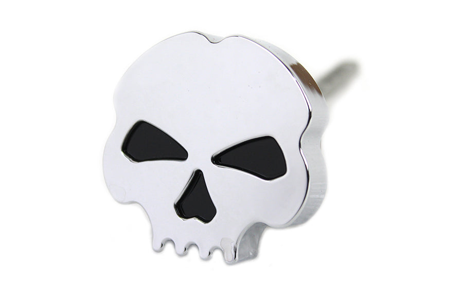 Chrome skull oil tank dipstick for Harley Softail