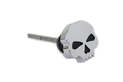 Chrome Skull Oil Tank Dipstick – Harley FLST & FXST 2000‑2017 – Custom Skull Cap Design – Made in Taiwan