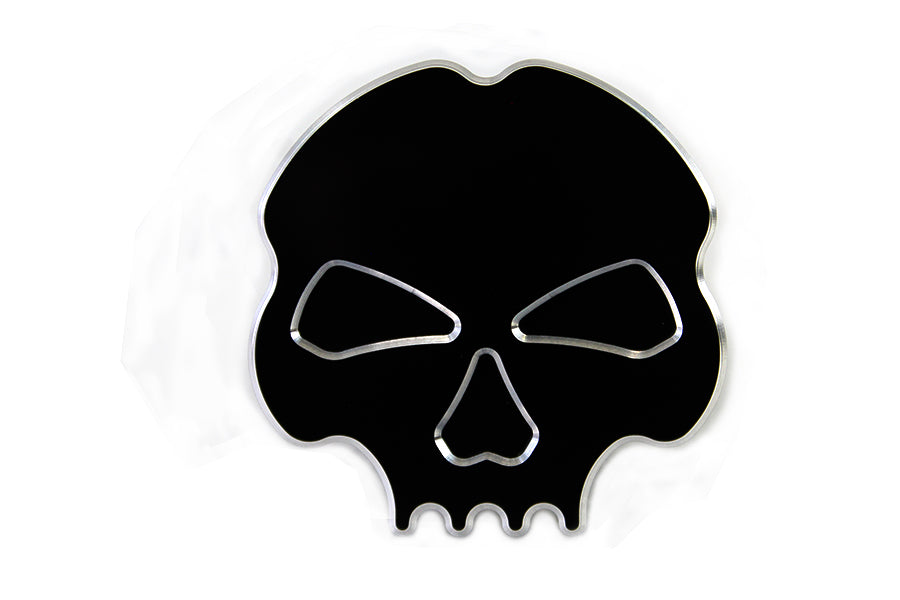 Black skull oil tank dipstick for Harley Softail