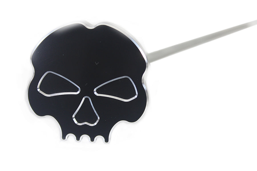 Black skull oil tank dipstick for Harley FLT