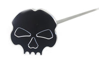 Black skull oil tank dipstick for Harley FLT