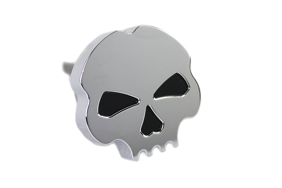 Chrome skull oil tank dipstick for Harley Softail