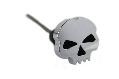 Chrome skull oil tank dipstick for Harley Dyna