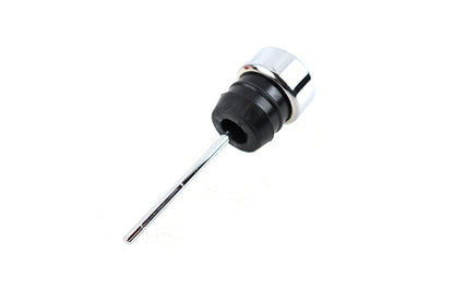Maltese Cross Oil Cap with Dipstick – 2‑5/8" Dipstick – Harley FLST 1986‑1999, FXST 1984‑1999, XL 1979‑2003 – Parkerized/Chrome Maltese Design – Made in Taiwan