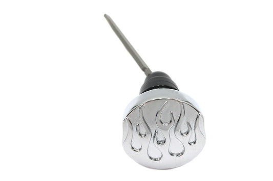 chrome flame transmission dipstick harley