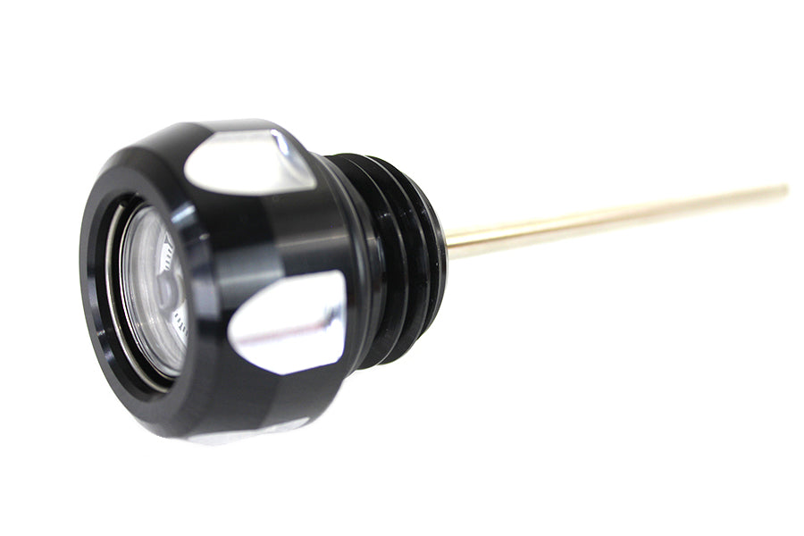 Black & Machined Oil Temperature Dipstick – Fits Harley M8 Touring FLT / Road Glide / Street Glide / Road King (2017‑UP) – Billet Body & Easy‑Read Gauge – Replaces OEM 62700136 – Made in Japan