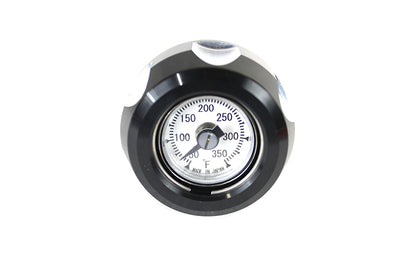 Black & Machined Oil Temperature Dipstick – Fits Harley M8 Touring FLT / Road Glide / Street Glide / Road King (2017‑UP) – Billet Body & Easy‑Read Gauge – Replaces OEM 62700136 – Made in Japan
