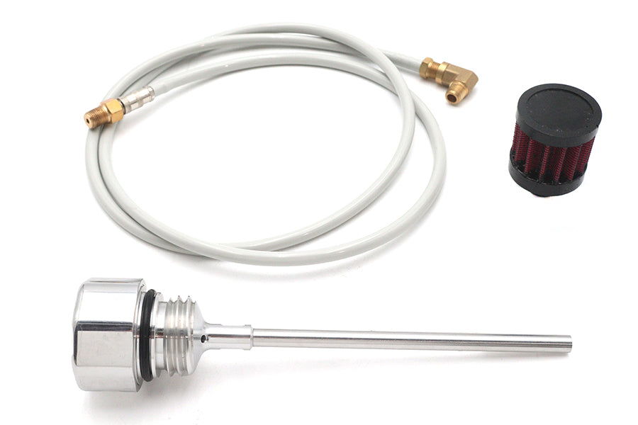 polished vented dipstick for harley m8