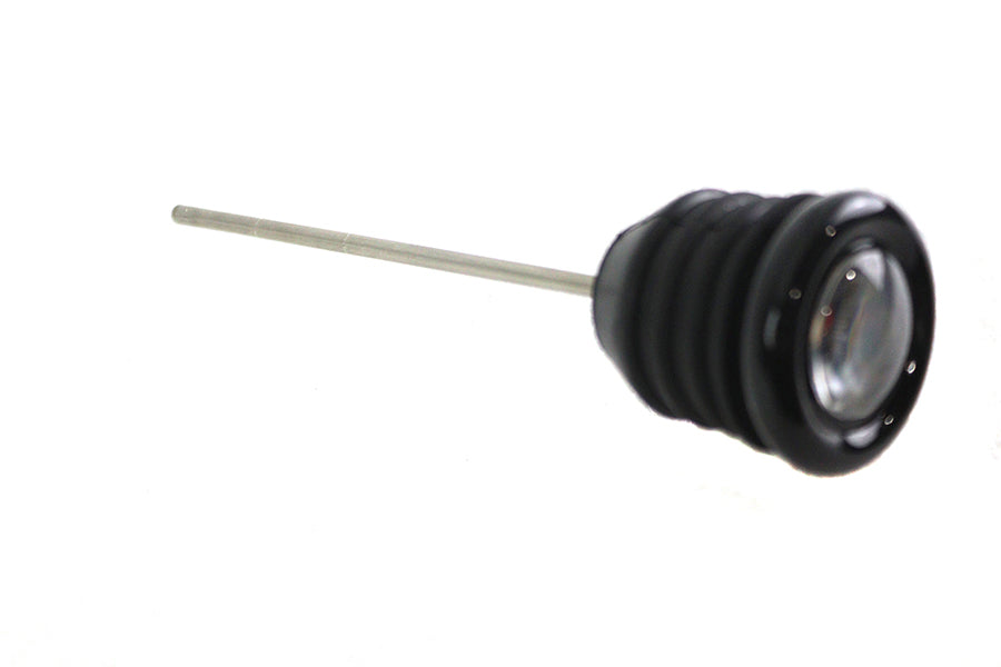 Oil Temperature Dipstick – Black Bezel / Black Face / White Numbers / Orange Needle – Harley FLST & FXST 2000‑UP – Made in Taiwan