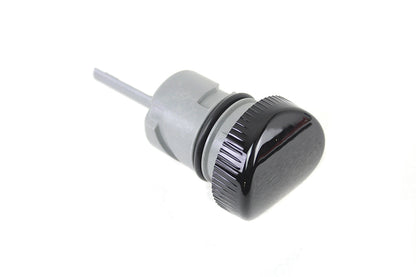Black Oil Tank Dipstick Cap Assembly – Fits Harley Sportster XL 883 / 1200 (2004‑UP) – Direct Replacement – Made in Taiwan