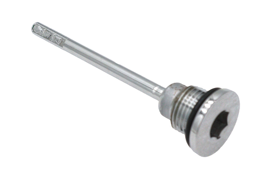Chrome Allen‑Key Transmission Dipstick – Harley FXST/FXD/FLT/FLST 2006‑UP – Repl. OEM 37065‑06 – Made in Taiwan – Threaded O.D. .734" / Top O.D. .989"