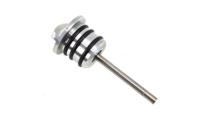 Retro Oil Tank Plug with Dipstick – Harley FL 1970‑1984 & XL 1979‑2003 – Natural Alloy Finish – Made in Taiwan