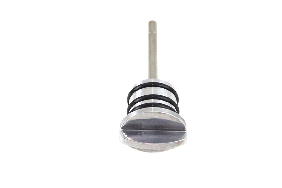 Retro Oil Tank Plug with Dipstick – Harley FL 1970‑1984 & XL 1979‑2003 – Natural Alloy Finish – Made in Taiwan