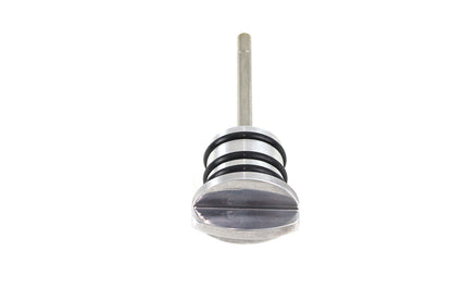 Retro Oil Tank Plug with Dipstick – Harley FL 1970‑1984 & XL 1979‑2003 – Natural Alloy Finish – Made in Taiwan
