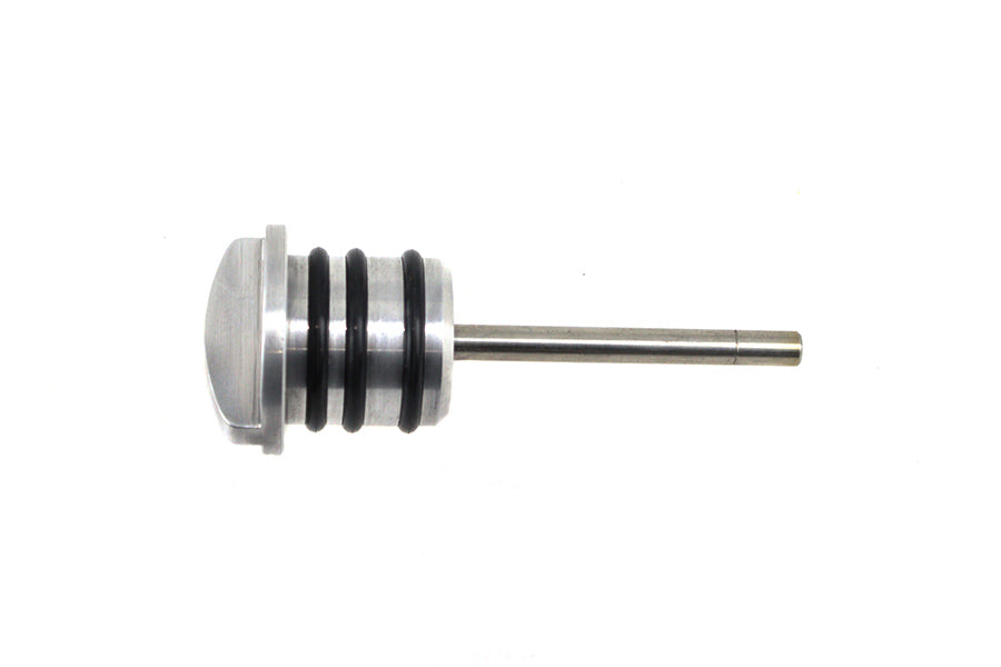 Retro Oil Tank Plug with Dipstick – Harley FL 1970‑1984 & XL 1979‑2003 – Natural Alloy Finish – Made in Taiwan