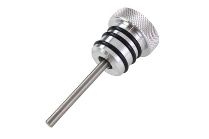 Retro Oil Tank Plug with Dipstick – Harley FL 1970‑1984 & XL 1979‑2003 – Natural Alloy Finish – Made in Taiwan