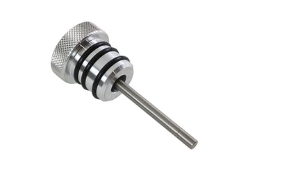 Retro Oil Tank Plug with Dipstick – Harley FL 1970‑1984 & XL 1979‑2003 – Natural Alloy Finish – Made in Taiwan