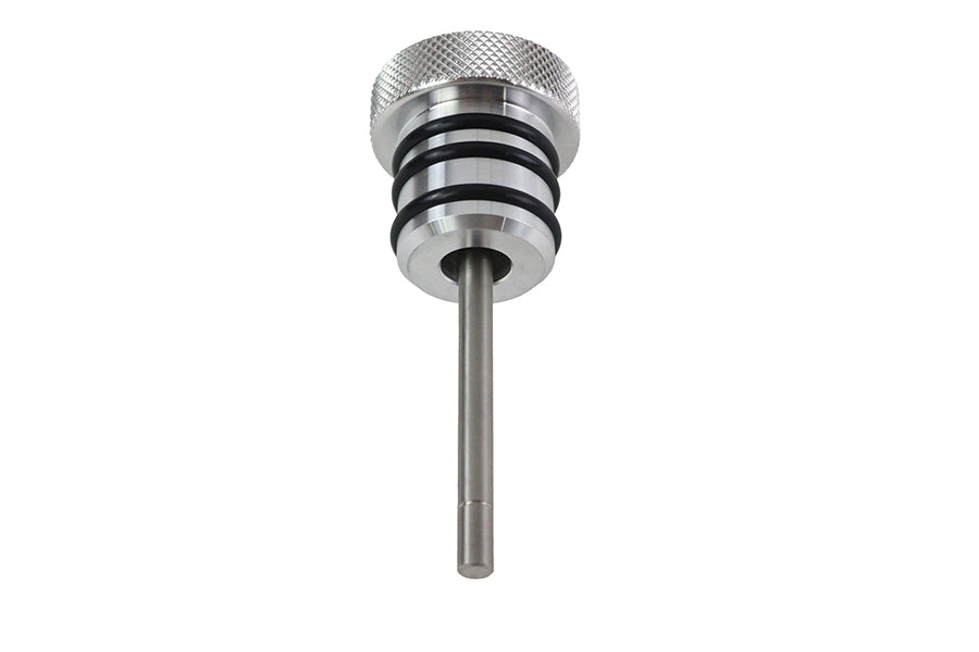 Retro Oil Tank Plug with Dipstick – Harley FL 1970‑1984 & XL 1979‑2003 – Natural Alloy Finish – Made in Taiwan