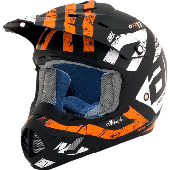 AFX  FX-17 Offroad Motorcycle ATV Helmet - Attack - Matte Black/Silver Choose Size / Color