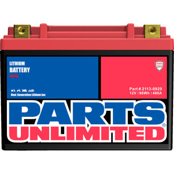 Parts Unlimited 2113-0929 Lithium LiFePO4 Battery HJTZ14S-FPZ – 480 CCA – Ultra Lightweight Street Motorcycle Battery