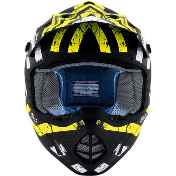AFX  FX-17 Offroad Motorcycle ATV Helmet - Attack - Matte Black/Silver Choose Size / Color