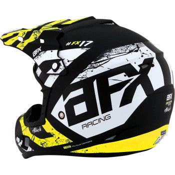 AFX  FX-17 Offroad Motorcycle ATV Helmet - Attack - Matte Black/Silver Choose Size / Color