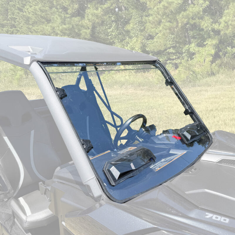 Seizmik Toolless Versa‑Vent Scratch Resistant Windshield – Can‑Am Maverick Trail 2018–2025 | Hard‑Coated Poly, Quick‑Release, Dual Vents