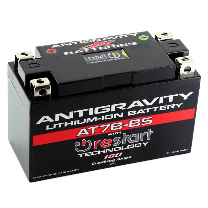 Antigravity AT7B‑BS‑RS Lithium RESTART motorcycle battery replacement for YT7B‑BS YT9B‑BS