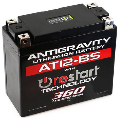 Antigravity AT12BS‑RS Lithium RESTART motorcycle battery replacement for YT12‑BS YT12B‑BS YT14‑BS