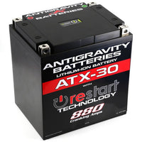 Antigravity ATX30‑RS Lithium RESTART motorcycle and UTV battery replacement for YTX30 YTX30L‑BS YIX30 GYZ32HL