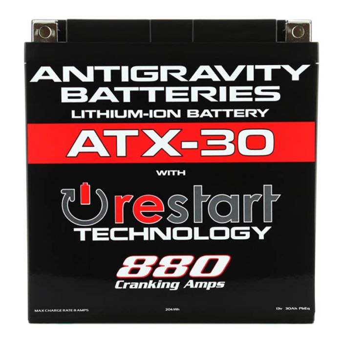Antigravity ATX30‑RS Lithium Battery w/ RESTART | Replaces YTX30 YTX30L‑BS YIX30 GYZ32HL | Fits Harley Touring, Indian, Victory, Yamaha, Honda, Polaris, Can‑Am