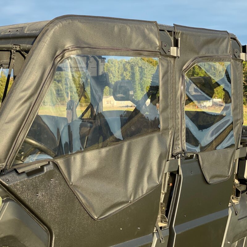 Seizmik Soft Front & Rear Upper Doors with Zipper – Fits Can‑Am Defender MAX (2017–2025) – Marine‑Grade Canvas & Aqua‑View Vinyl