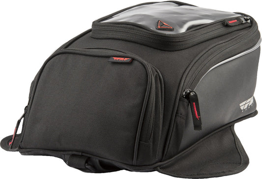 FLY Racing Small Tank Bag Black Motorcycle ATV Dual Sport ADV 7.5L Touch Screen Pocket Rain Cover