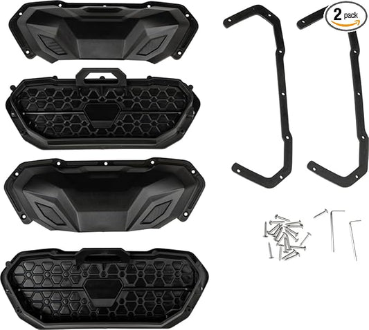 Side by Side DIY Windshield Adjustable Vent Self Install Kit Set of 2 Windscreen Ventilation Defrost Defog Accessories for Hard Coated Polycarbonate Windshields RZR General Ranger Rhino Mule Talon