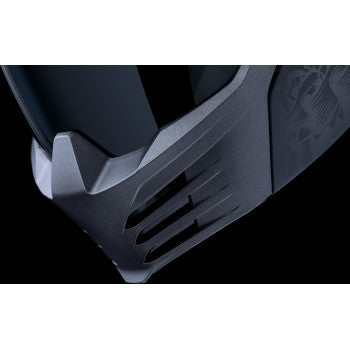 ICON Elsinore™ Darkgard Open‑Face Helmet – Black – Large – FRP Composite – Modular Face Mask – Hydradry™ Liner