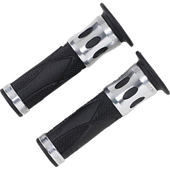 Pro Grip 728 Superbike / Sportbike Motorcycle Grips – 7/8" Open‑End Rubber & Anodized Aluminum – 122mm – Made in Italy