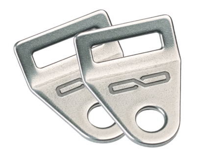 Giant Loop Stainless Steel Luggage Mounts | Strap Anchor Kit – Black/Aluminum