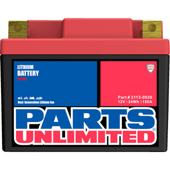 Parts Unlimited 2113-0930 Lithium LiFePO4 Battery HJ01L-FP – 150 CCA – Ultra Lightweight Off‑Road & Street Motorcycle Battery