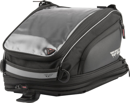 FLY Racing Medium Tank Bag Motorcycle ATV Dual Sport ADV 11L Expandable to 20L Touch Screen Pocket Rain Cover