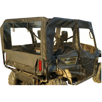 Seizmik Soft Upper Doors, Middle & Rear Windows with Zipper – Fits Honda Pioneer 1000‑5 (2016–2025) – Marine‑Grade Canvas & Aqua‑View Vinyl