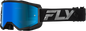 FLY Racing Zone Off‑Road Goggle Black/Black with Sky Blue Mirror/Smoke Lens – 37‑51525