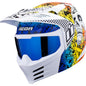 ICON Elsinore Doodle 3 White Multi 3XL Open‑Face Motorcycle Helmet with Modular Face Mask