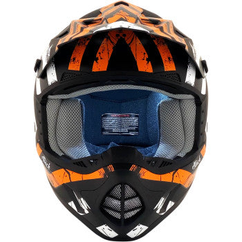 AFX  FX-17 Offroad Motorcycle ATV Helmet - Attack - Matte Black/Silver Choose Size / Color
