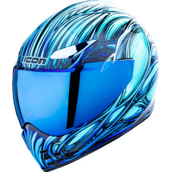 ICON Domain Nouveau Blue Large Full‑Face Motorcycle Helmet