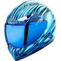 ICON Domain Nouveau Blue Large Full‑Face Motorcycle Helmet
