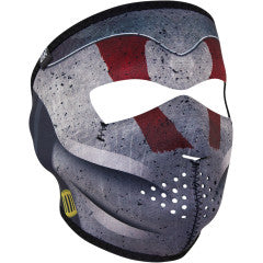 ZAN Headgear Neoprene Full Face Mask Windproof Adult One Size Nylon Bound Edges Hook Loop Closure Helmet Compatible Adventure Street Off Road Choose Design