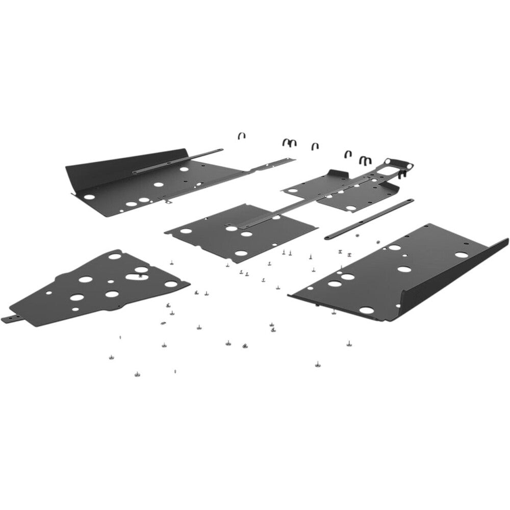 Seizmik UHMW Skid Plate Kit with integrated tree kickers installed on Polaris General XP 1000