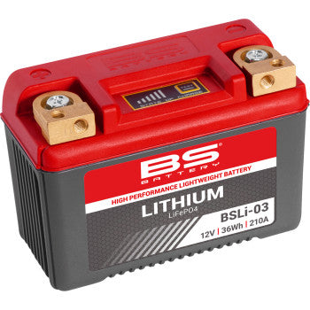 BS Battery BSLi‑03 Lithium LiFePO4 lightweight 210A CCA motorcycle ATV battery