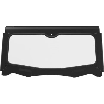 Moose Offroad 2317‑0517 Glass Windshield for Kawasaki Teryx and Teryx4 with powder‑coated frame, rubber gasket seal, and dual sliding vents